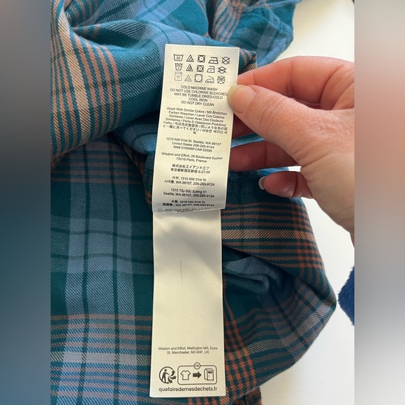 Kavu Women’s High Horizon Flannel Shirt Blue Size XS Button Up - Picture 5 of 8